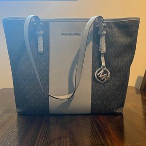 Michael Kors Dark/Light Blue Shoulder Purse